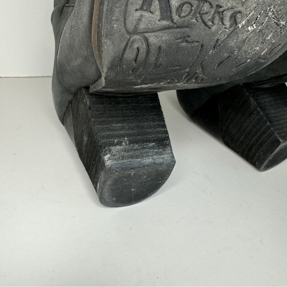 Korks by Kork-Ease Castaneda Black Nubuck Leather Bootie With Back Zip Size 9.5 - Picture 5 of 9